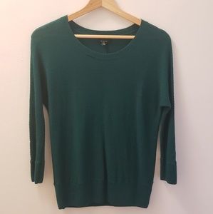 Green merino wool sweater